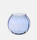 Granatowy wazon kula z ryflowaniem 15,5 cm