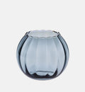 Niebieski wazon kula z ryflowaniem 15,5 cm