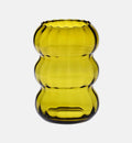 Bubble Ribbed Vase, Olive, 26.5 cm