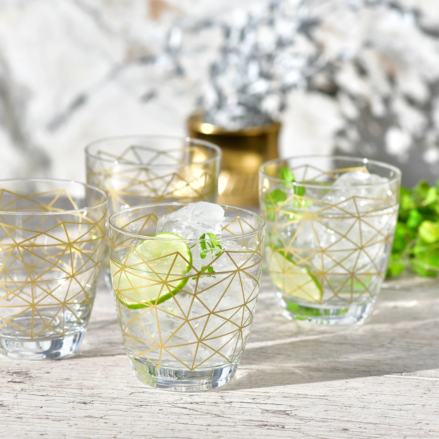 Glasses 370 ml "Golden mesh"