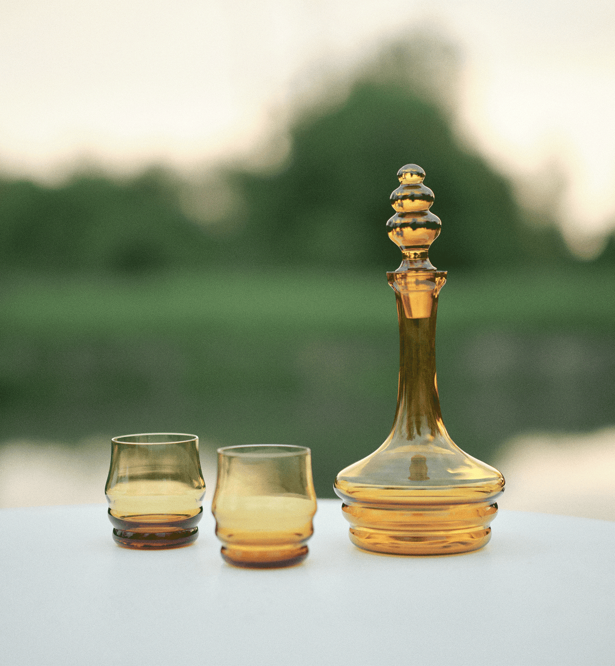 Honey 1958 Crystal Tumblers, Light Amber, 250 ml