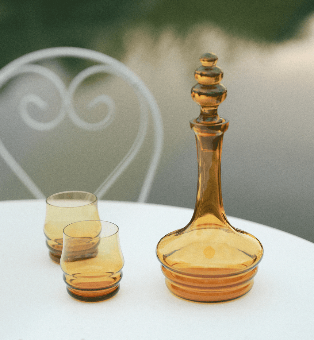 Honey 1958 Crystal Tumblers, Light Amber, 250 ml