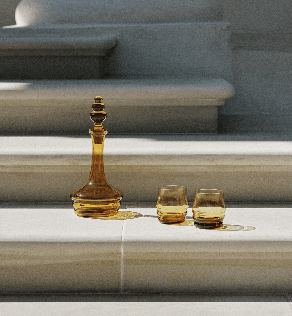 Honey 1958 Crystal Tumblers, Light Amber, 250 ml