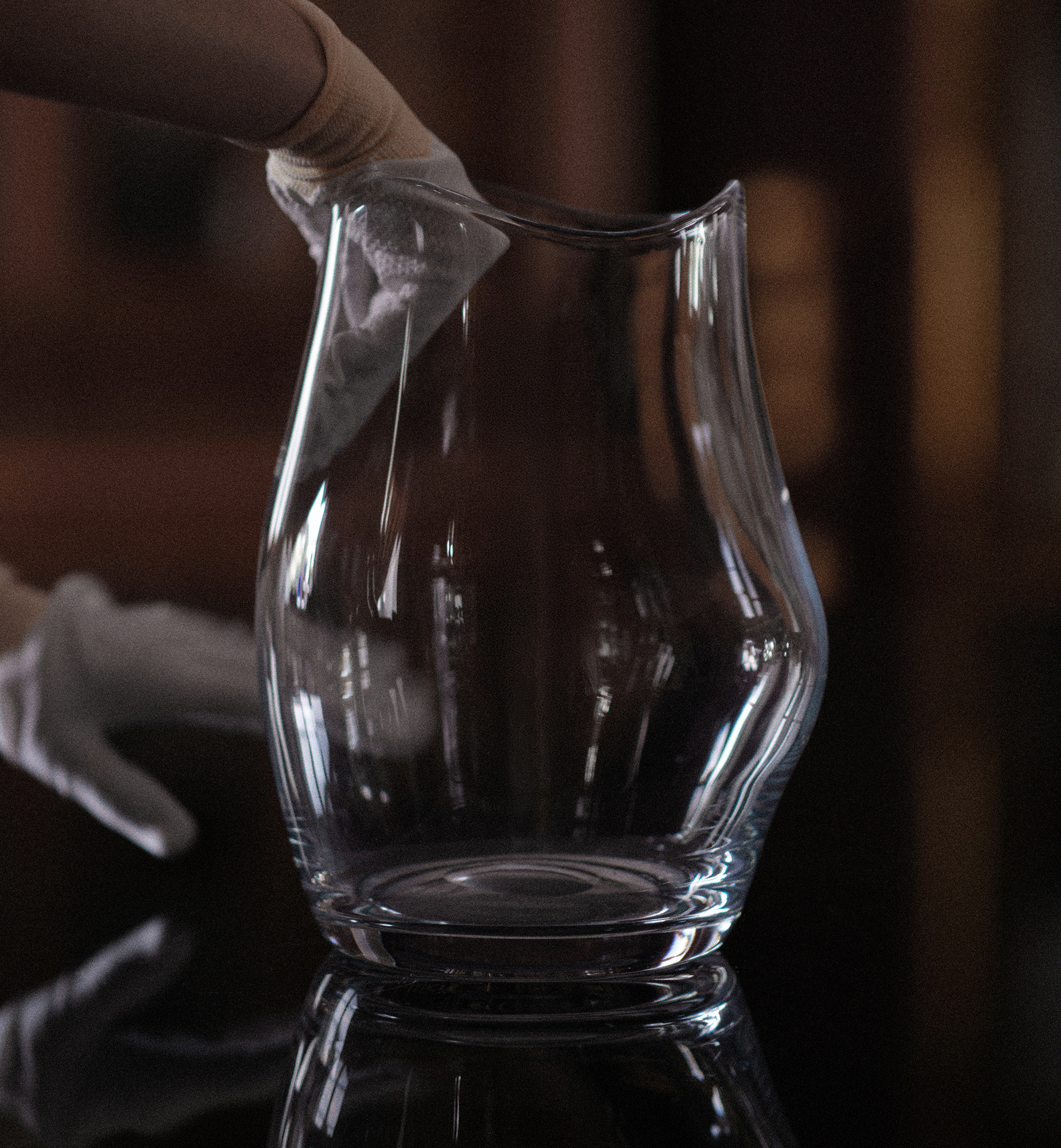 Organic Vase, Clear, 28 cm