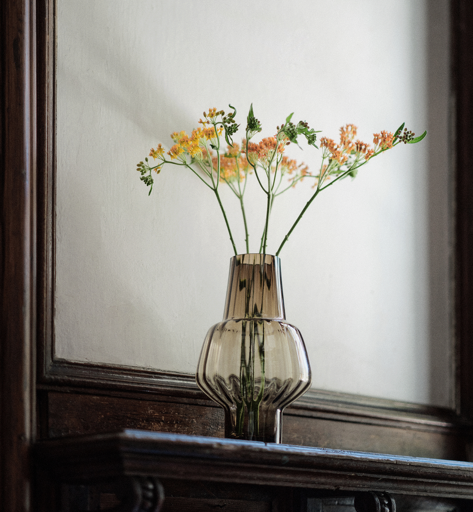 Muse Vase, Smoky Quartz, 30 cm