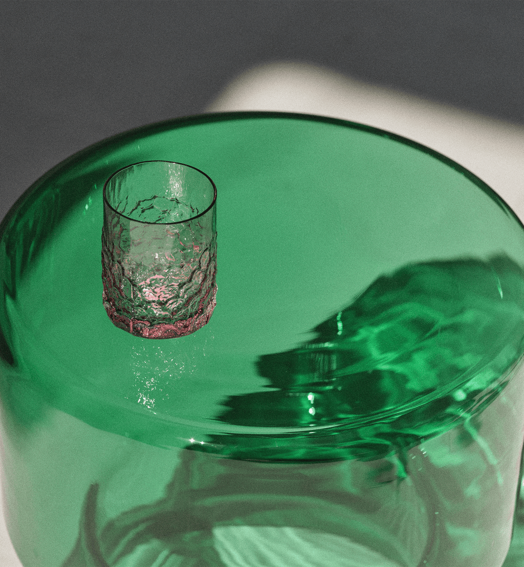 Glass Coffee Table 01, Emerald